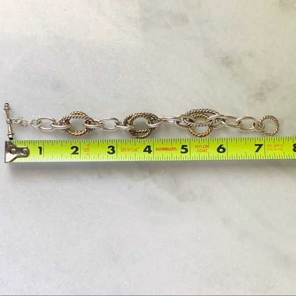 Oval Chain Link Bracelet Silver/Gold - Picture 6 of 7